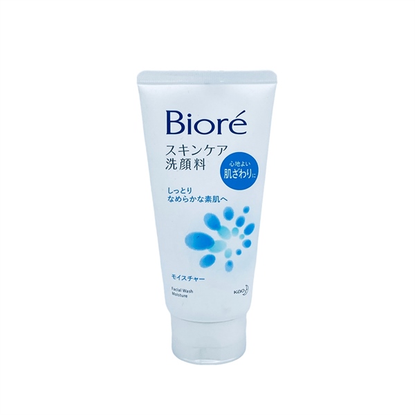 Sữa rửa mặt Biore xanh dương dạng tuýp 130g - Dưỡng ẩm, da hốn hợp