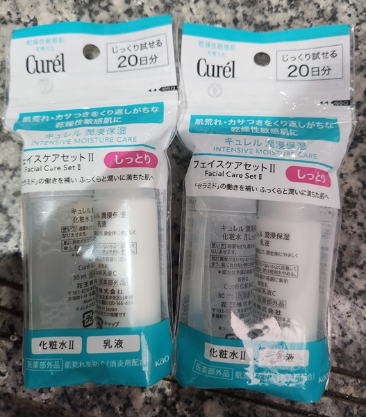 Curel set 2 facial care túi xanh