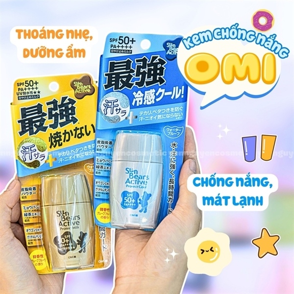 Kem Chống Nắng Sun Bears Active Protect Cool SPF50+ 30g Vỏ bạc giấy xanh