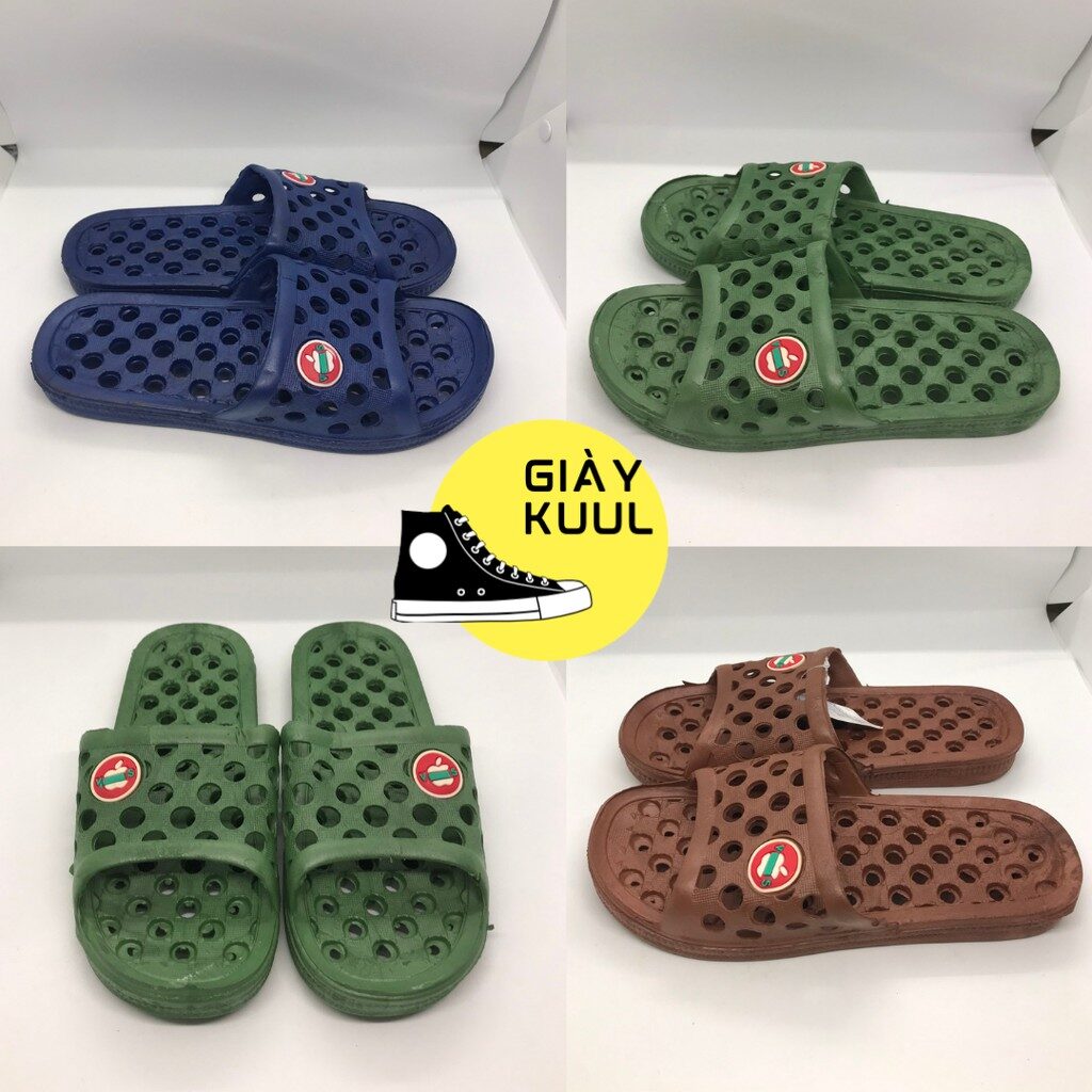 Dép lỗ quả táo đi nhà tắm chống trơn trượt dễ cọ rửa size 35 43