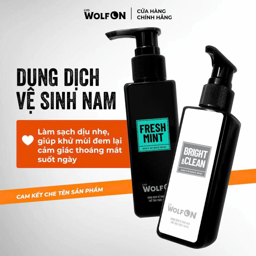Dung Dịch Vệ Sinh Nam Giới LYD Wolf ON Hương Thơm Nam Tính Làm Sạch Dịu Nhẹ