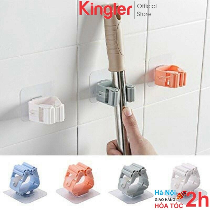 Giá Kẹp Dán Tường Treo Chổi Cây Lau Nhà