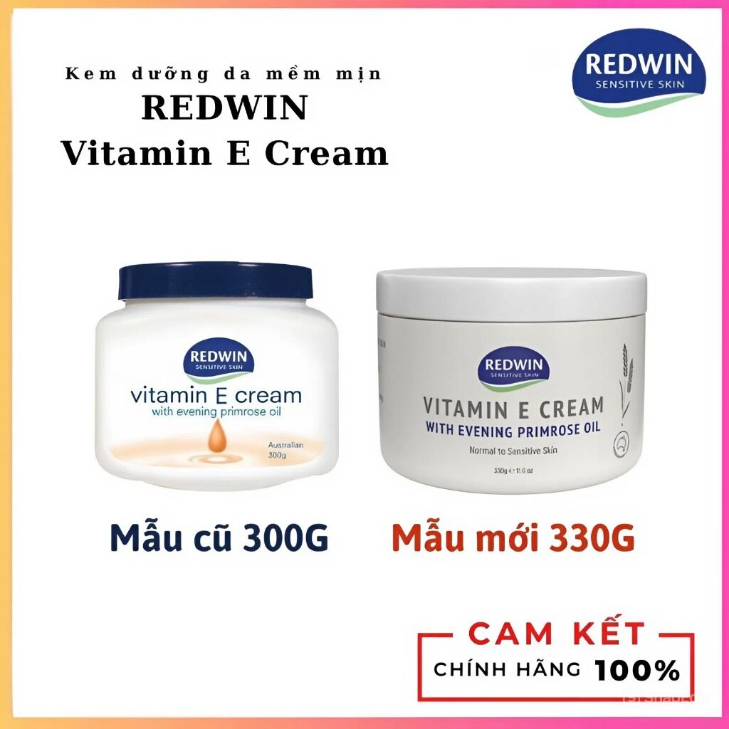 Kem dưỡng Redwin Vitamin E Cream 330g Úc chính hãng giúp dưỡng ẩm
