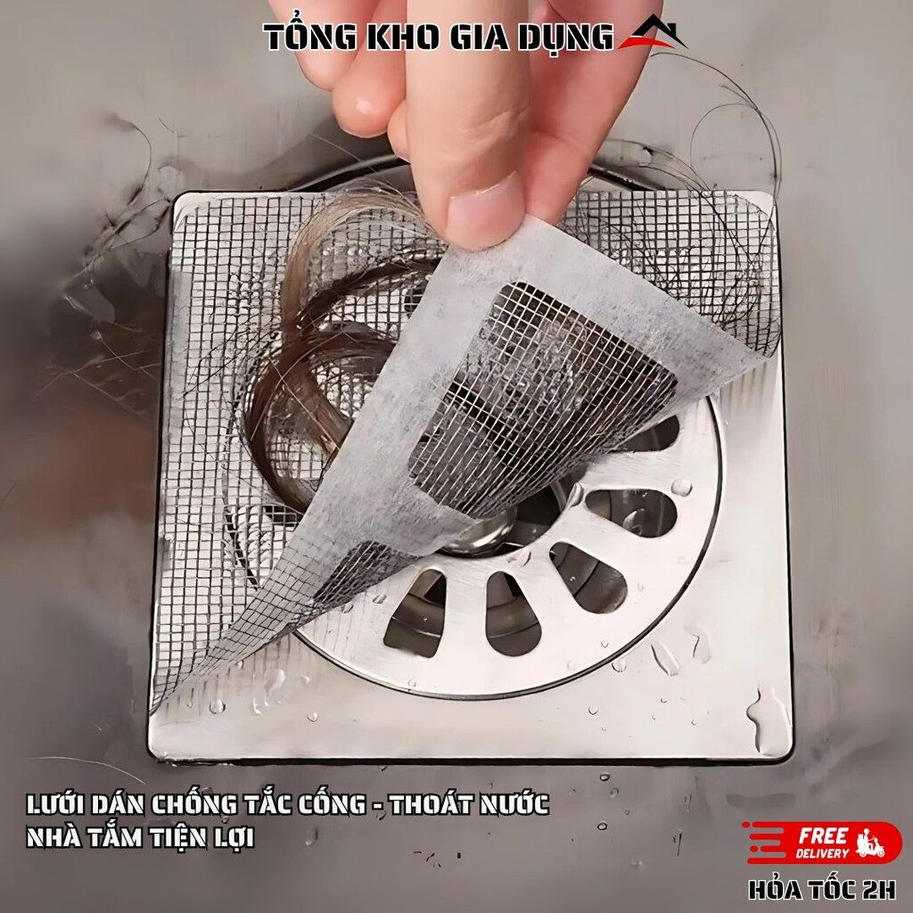 Miếng Lưới Dán Chống Tắc Cống Thoát Nước Nhà Tắm