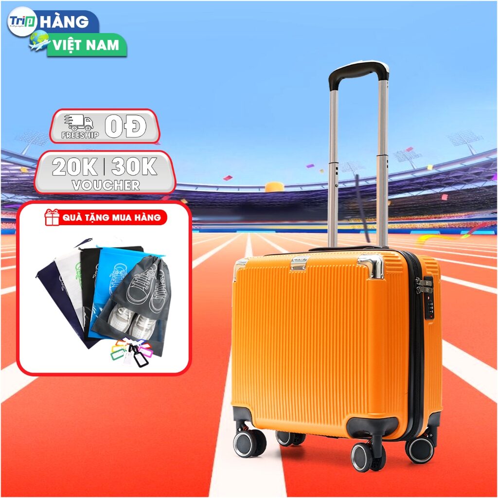 [ TẶNG TÚI ĐỰNG GIÀY + THẺ TAG ] Vali nhựa TRIP Lux88 size 16inch xách tay lên cabin máy bay bảo hàn