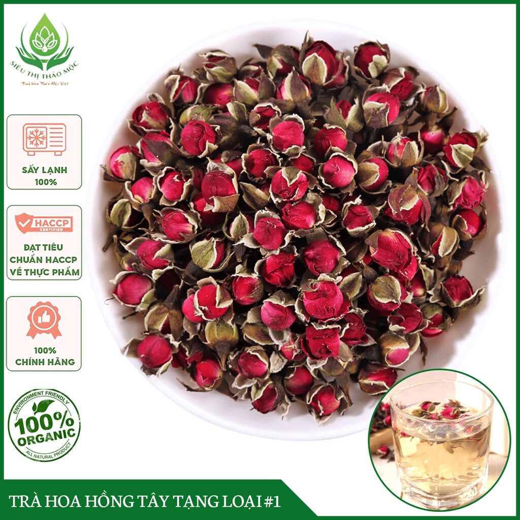 ✅[CHÍNH HÃNG] Trà Hoa Hồng Tây Tạng Sấy Khô Nguyên Nụ Thơm Đẹp Đẹp Da